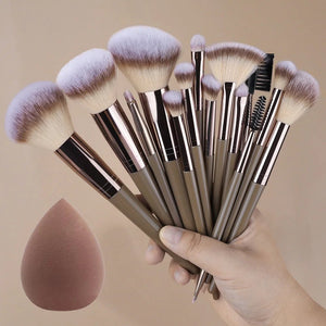 20Pcs Makeup Brushes Set Professional Super soft - Glam Warehouse