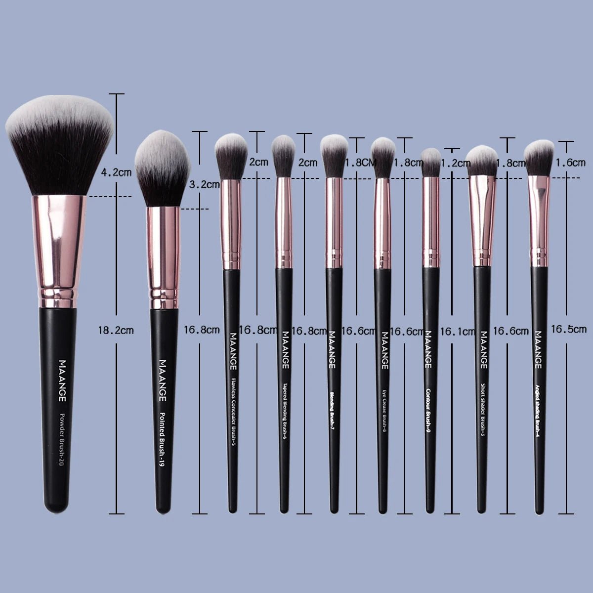 20Pcs Makeup Brushes with Box Professional Cosmetic Powder Eye Shadow Foundation Blush Blending Beauty Tool For Women - Glam Warehouse