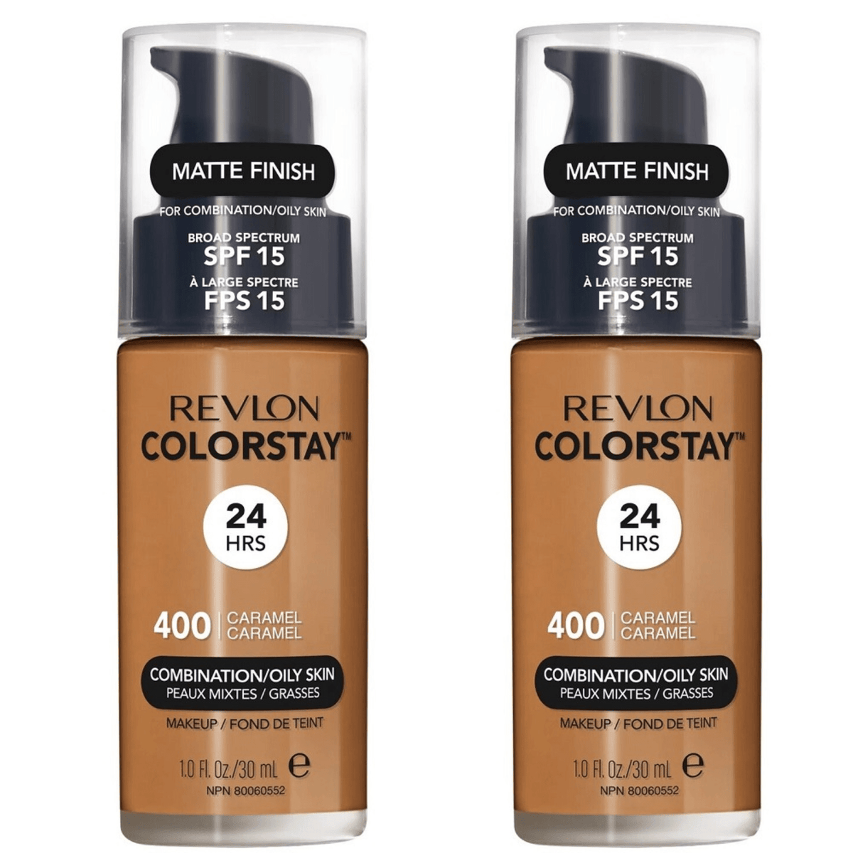 2x Revlon ColorStay Makeup for Combination Oily Skin SPF 15 - Caramel 400 - 30 ml - Glam Warehouse
