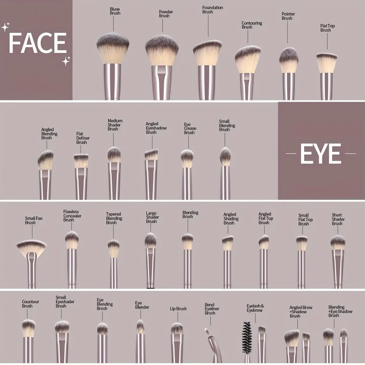30pcs Professional Makeup Brush Set with Bag - Glam Warehouse
