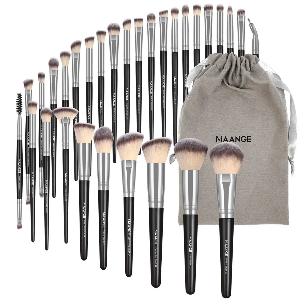30pcs Professional Makeup Brush Set with Bag - Glam Warehouse