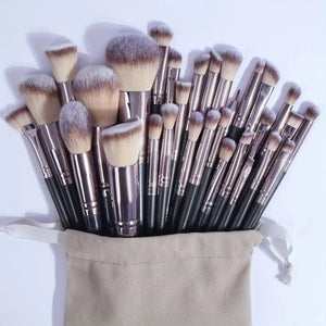 30pcs Professional Makeup Brush Set with Bag - Glam Warehouse