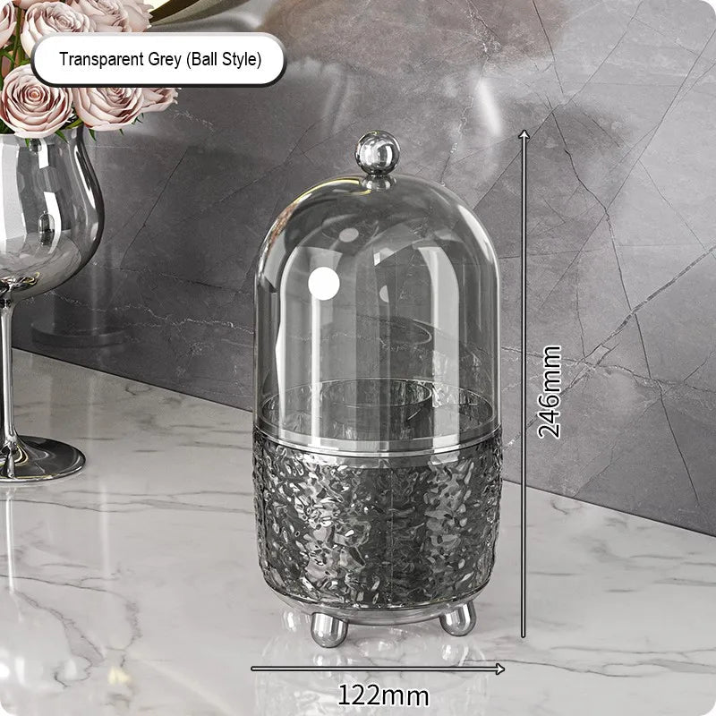 360° Rotating Makeup Brushes Holder Portable Desktop Cosmetic Organizer - Glam Warehouse