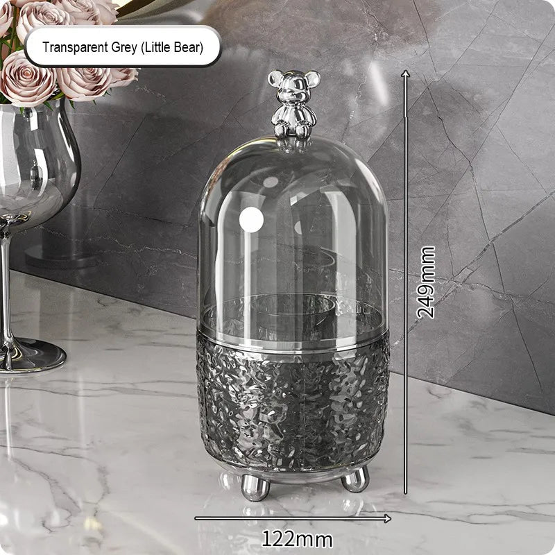 360° Rotating Makeup Brushes Holder Portable Desktop Cosmetic Organizer - Glam Warehouse