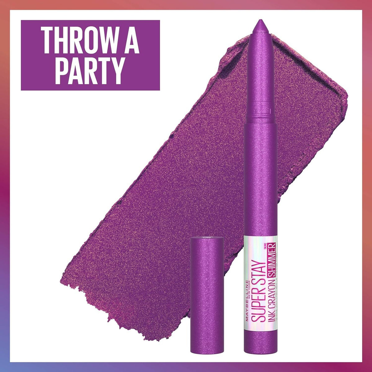 3x Maybelline New York Superstay Ink Longwear Crayon Lipstick - Throw a Party 170 - Glam Warehouse