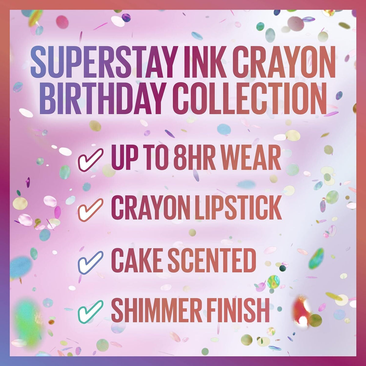 3x Maybelline New York Superstay Ink Longwear Crayon Lipstick - Throw a Party 170 - Glam Warehouse
