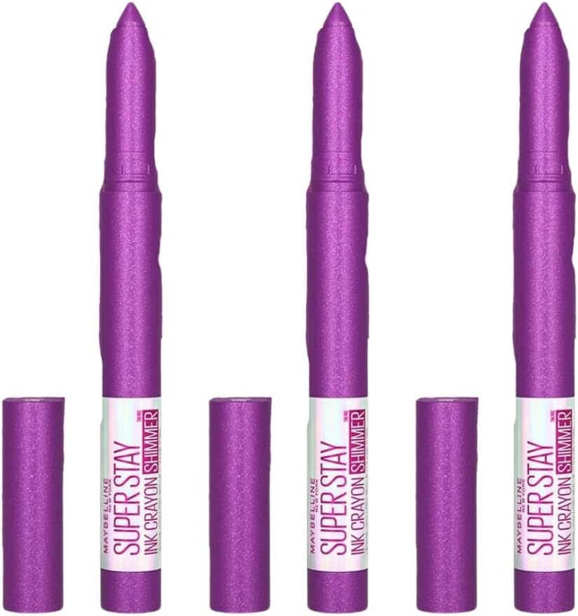 3x Maybelline New York Superstay Ink Longwear Crayon Lipstick - Throw a Party 170 - Glam Warehouse