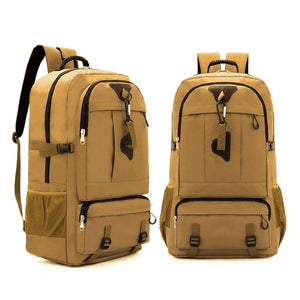 60L Travel Boarding Backpack Outdoor Trekking Luggage Hiking Camping Rucksack Large Capacity Storage Backpack(Khaki) - Glam Warehouse