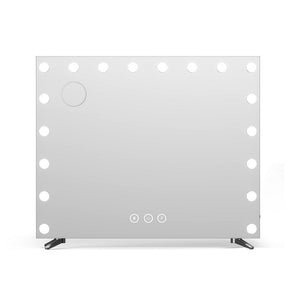80x65cm Embellir Makeup Mirror Hollywood Vanity with LED Light Silver Legs - Glam Warehouse