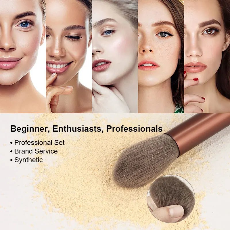 8/13PCS Makeup Brushes Set Fluffy Soft for Beauty Cosmetics - Glam Warehouse