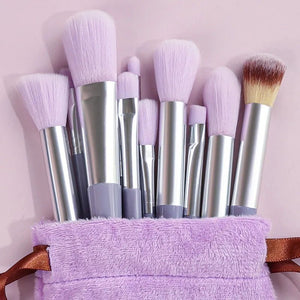 8/13PCS Makeup Brushes Set Fluffy Soft for Beauty Cosmetics - Glam Warehouse