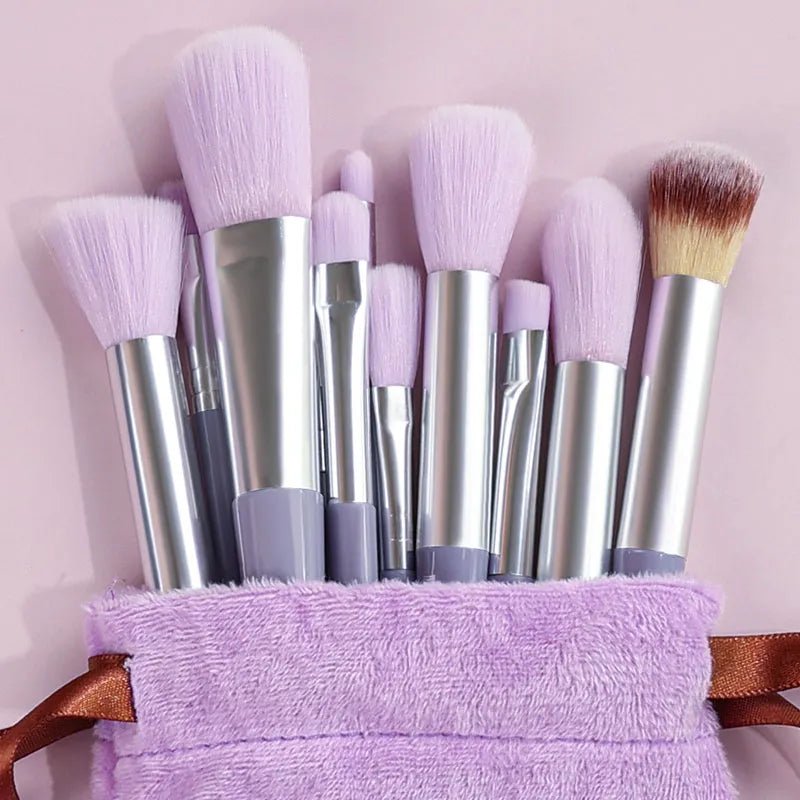 8/13PCS Makeup Brushes Set Fluffy Soft for Beauty Cosmetics - Glam Warehouse