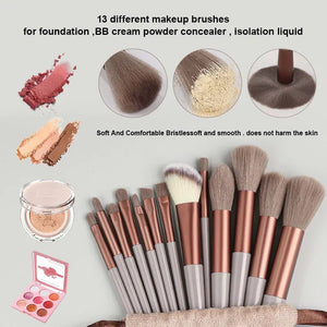 8/13PCS Makeup Brushes Set Fluffy Soft for Beauty Cosmetics - Glam Warehouse