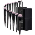 Makeup Brushes 18pcs Professional Natural Foundation Eyeshadow Concealer Blending Brush with Storage Box Kabuki Women Kit