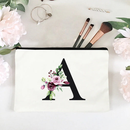 Pink Rose Makeup Bag