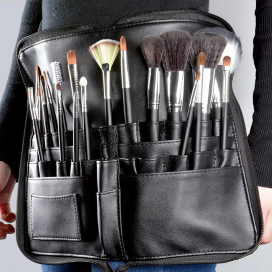 Professional Makeup Brush Waist Bag With Zipper Belt