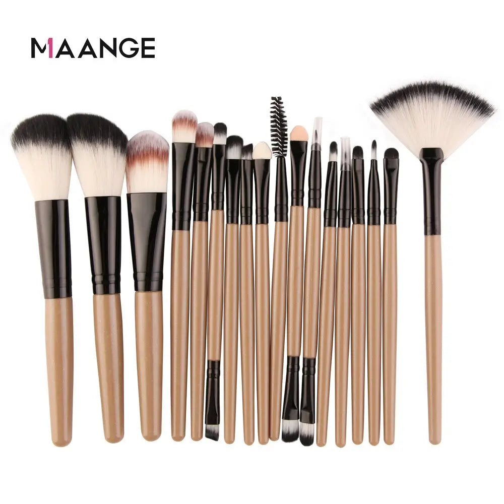 18-Piece Makeup Brushes Set with Portable PU Case