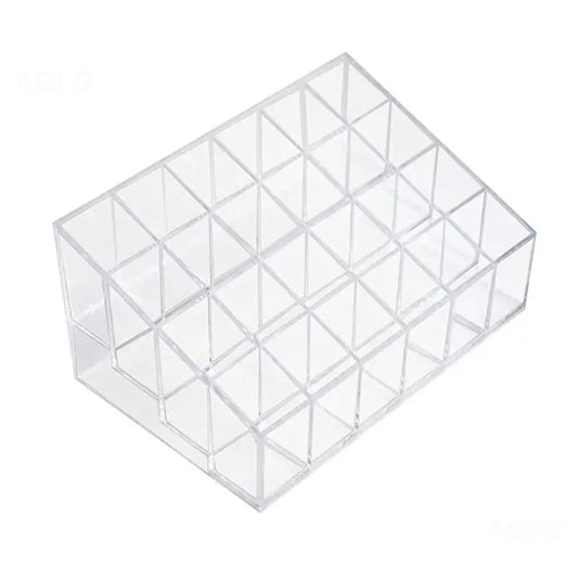 Acrylic Clear 40 Grid Lipstick Holder Stand Case Makeup Organizer