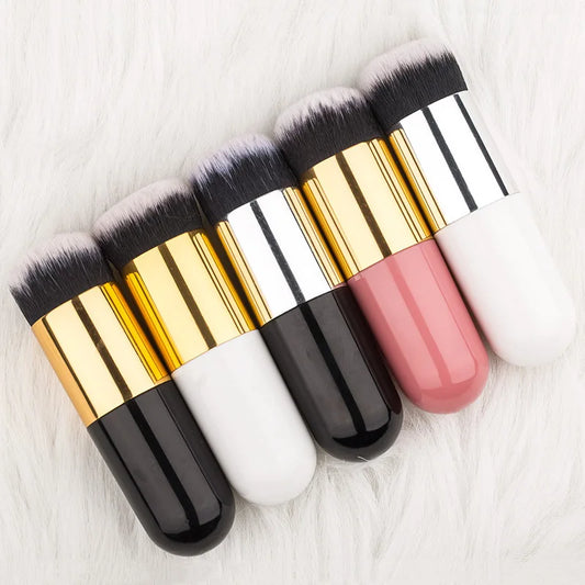 1Pcs New Chubby Pier Foundation Brush Flat Cream Makeup Brushes