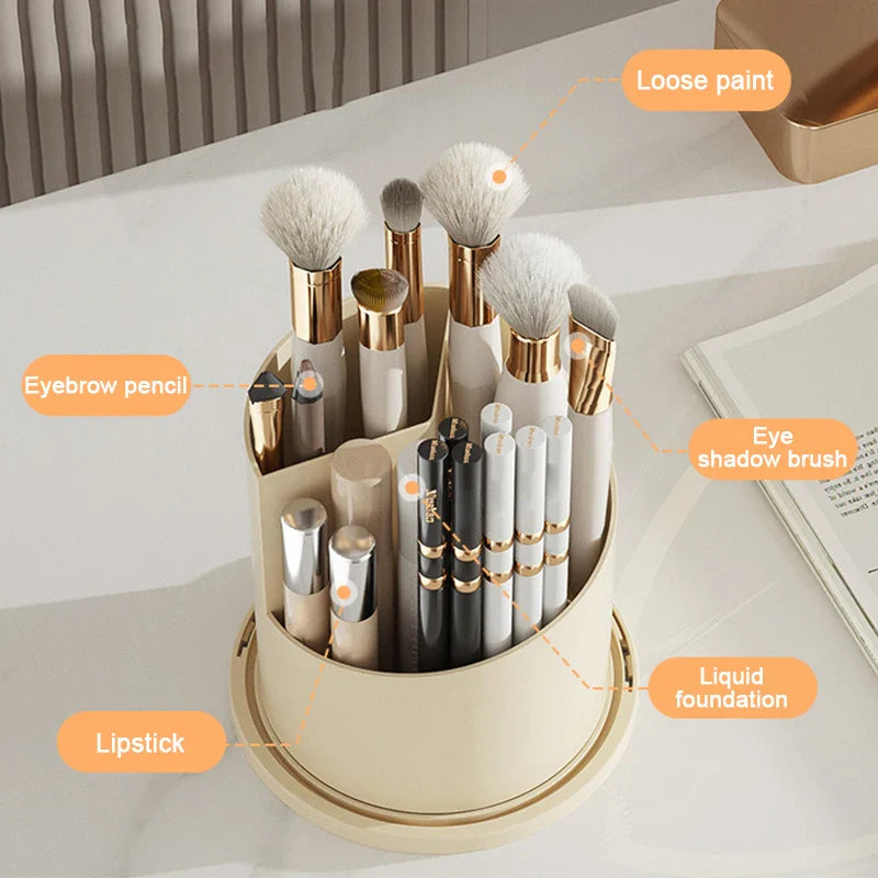 360° Rotating Makeup Brush Holder