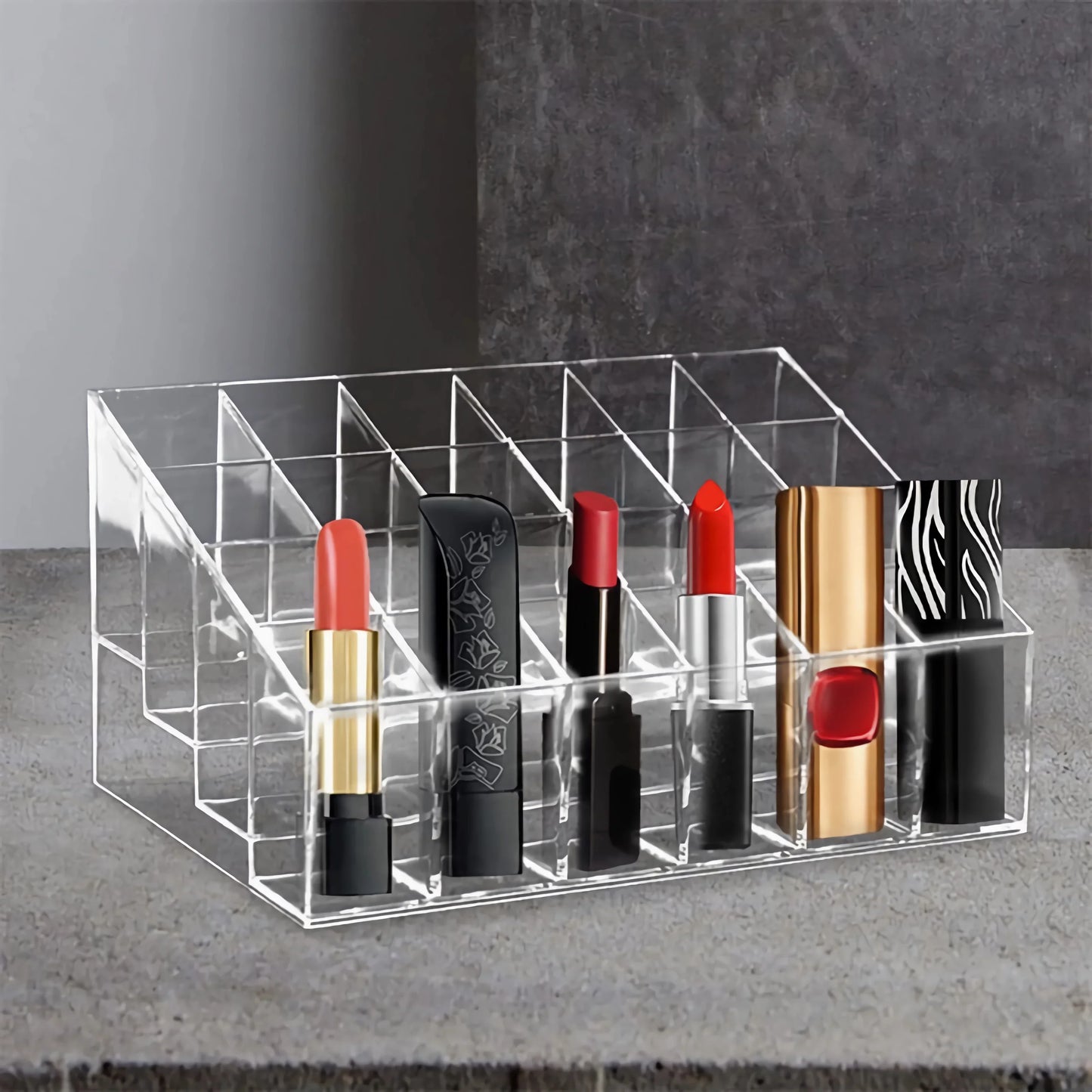 Transparent Makeup Organizer Box - 9/24/36/40 Grids