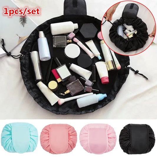 Women Drawstring Cosmetic Bag Travel Makeup Organizer Storage Bag