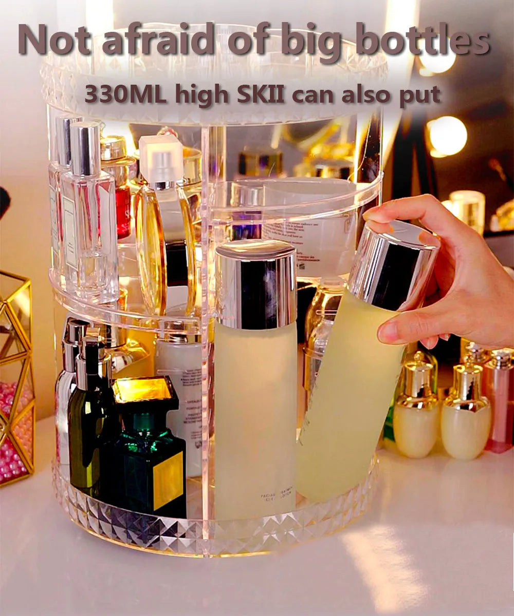 360 Degree Rotation Make Up Organizer Box Cosmetic Organizer