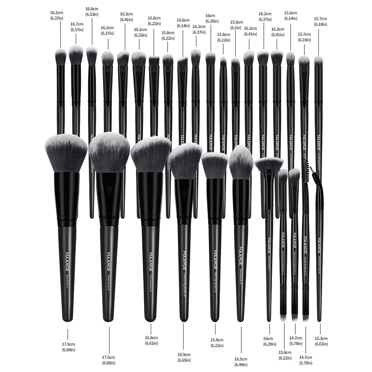 49 PCS Black Makeup Brushes Kit