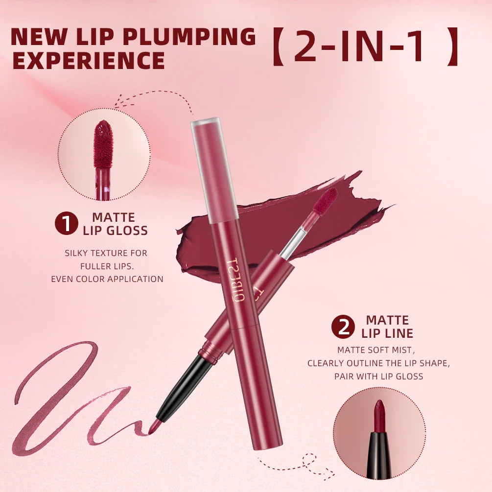 Lip Gloss Waterproof Lipstick Pencil and Gloss