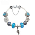 Sparkling Beaded Bracelet: Crystal/Zircon+Wing Pendant(20cm)