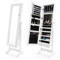 Mirror Jewellery Cabinet Organiser 2 Drawers LOWE 146cm WHITE