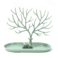 Vibe Geeks Antlers Tree Tower Jewelry Display Stand for Ring Earrings Necklace Bracelet - Green Basic Model