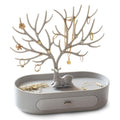 Vibe Geeks Antlers Tree Tower Jewelry Display Stand for Ring Earrings Necklace Bracelet - Grey Drawer Model
