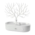 Vibe Geeks Antlers Tree Tower Jewelry Display Stand for Ring Earrings Necklace Bracelet - White Drawer Model