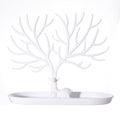 Vibe Geeks Antlers Tree Tower Jewelry Display Stand for Ring Earrings Necklace Bracelet - White Basic Model