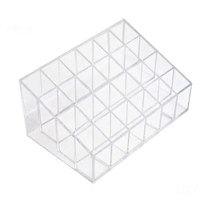 Acrylic Clear 40 Grid Lipstick Holder Stand Case Makeup Organizer - Glam Warehouse