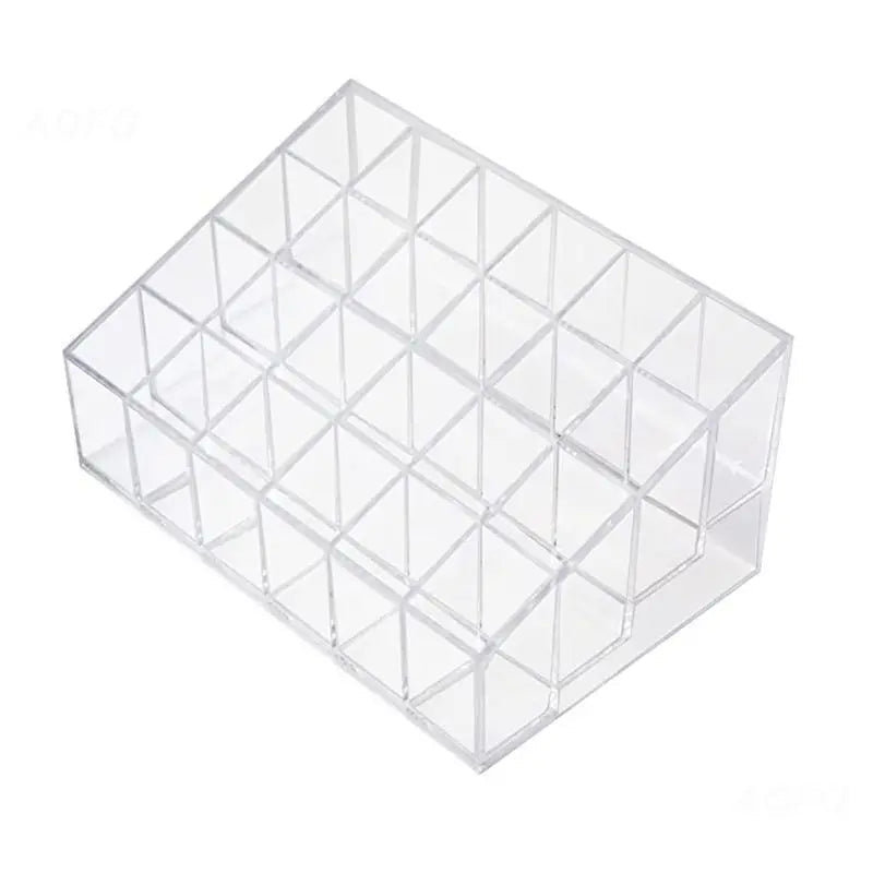 Acrylic Clear 40 Grid Lipstick Holder Stand Case Makeup Organizer - Glam Warehouse