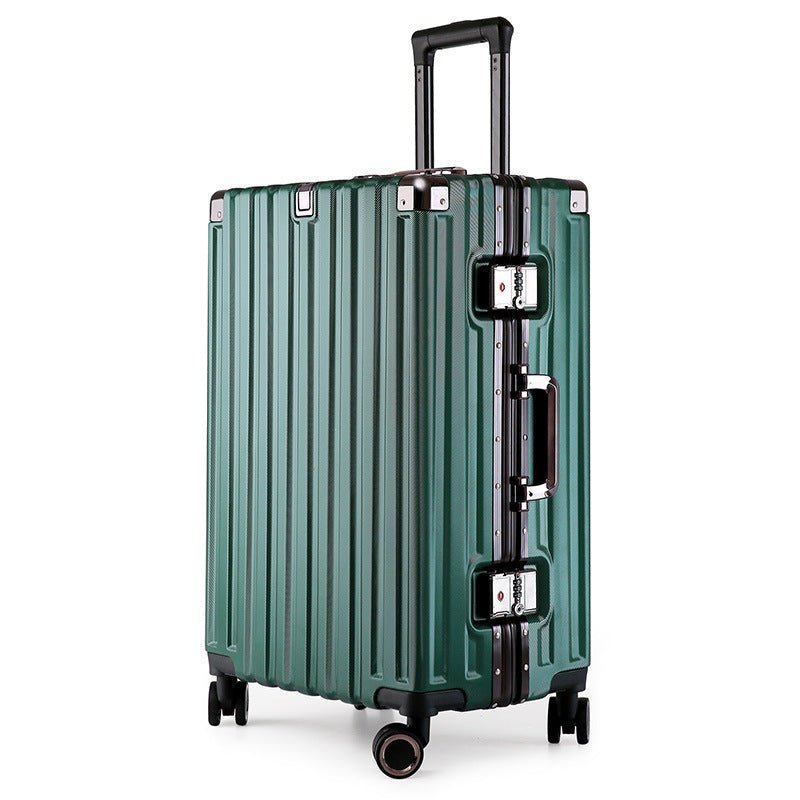 Aluminum Alloy Hard-Shell Suitcase with TSA Lock -20" Spinner Luggage in Green - Glam Warehouse
