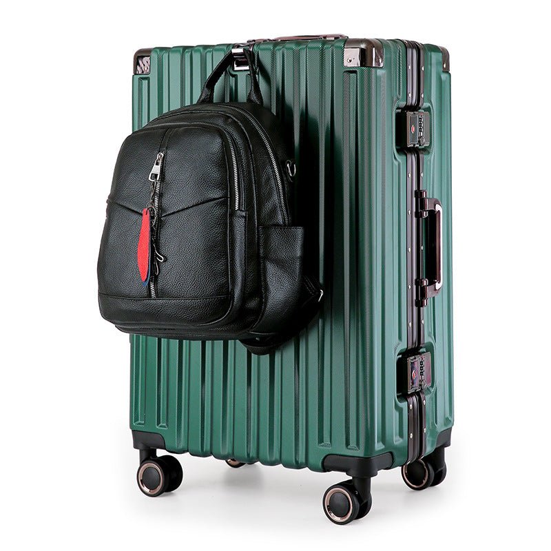 Aluminum Alloy Hard-Shell Suitcase with TSA Lock -20" Spinner Luggage in Green - Glam Warehouse