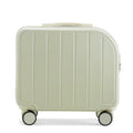 Beige Compact 18-Inch Carry-On Suitcase | Lightweight ABS Hardside Spinner Luggage - Glam Warehouse