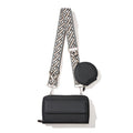 Black 2-piece combination new mobile phone shoulder bag niche design one-shoulder messenger bag mobile phone bag multi-function wide shoulder strap mother-and-child bag - Glam Warehouse