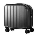 Black Compact 18-Inch Carry-On Suitcase | Lightweight ABS Hardside Spinner Luggage - Glam Warehouse