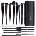 Black Professional Makeup Brush Set (18-Piece): Cruelty-Free, Versatile for Foundation, Blush & Eyeshadow, Ideal for Aussies - Glam Warehouse