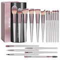 Champagne Gold Makeup Brush Set (18-Piece): Professional, Cruelty-Free for Foundation, Blush & Eyeshadow, Ideal for Aussies - Glam Warehouse