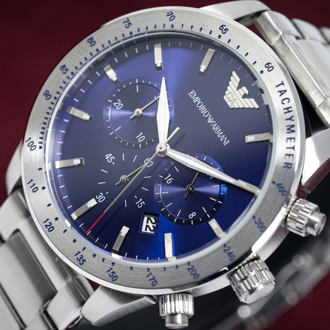 Emporio Armani Ar11306 Men S Mario Chronograph Watch