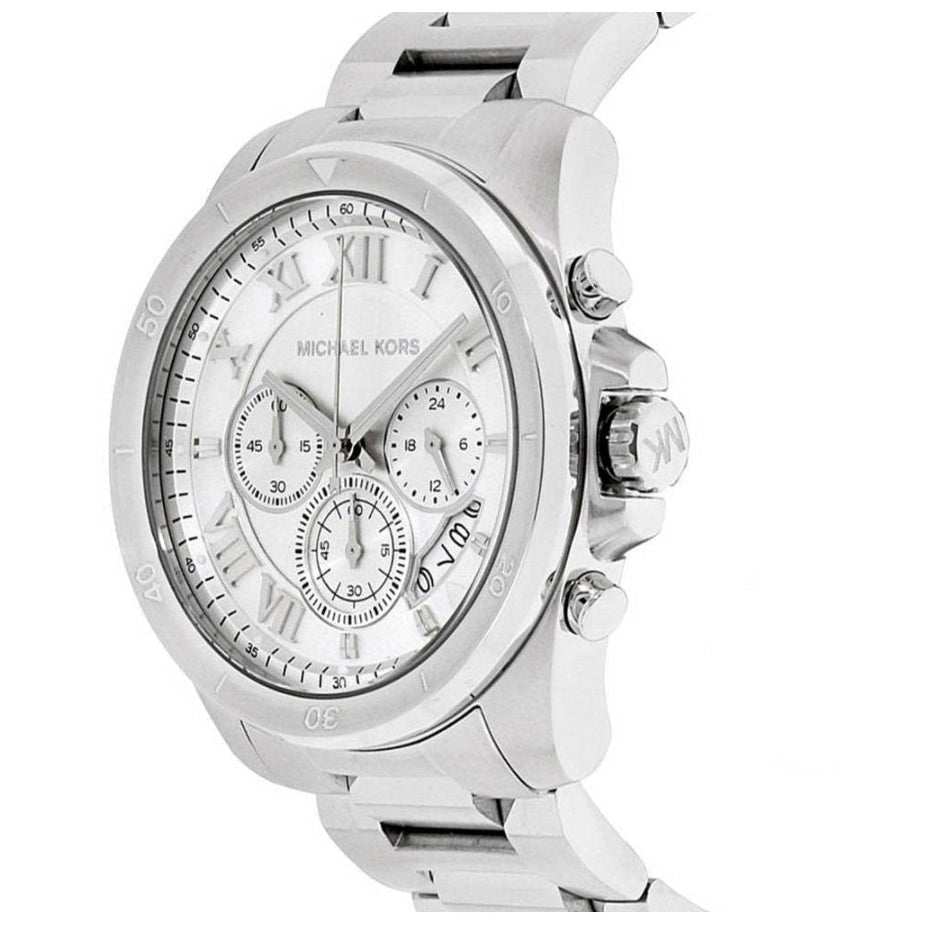 Michael Kors Mk8562 Men S Brecken Chronograph Silver Watch