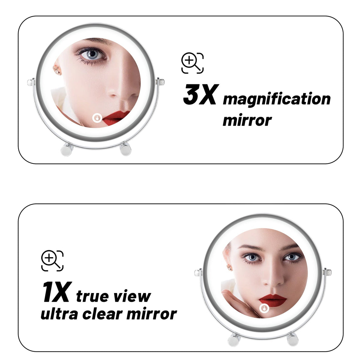Clevinger San Marino LED Illuminated Makeup, Vanity, and Beauty Mirror - Glam Warehouse