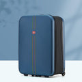 Compact Expandable Foldable Luggage - Reinforced Alloy Handle & Silent Wheels(dark blue) - Glam Warehouse
