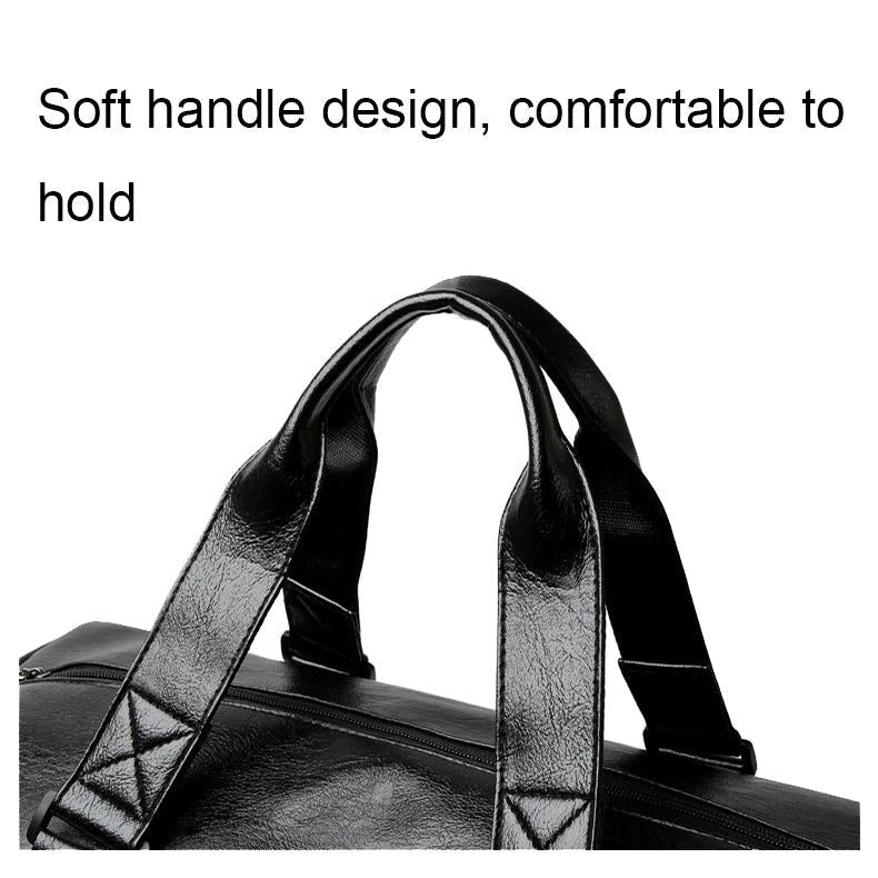 Compact Travel Bag with Shoe Storage - Black - Glam Warehouse