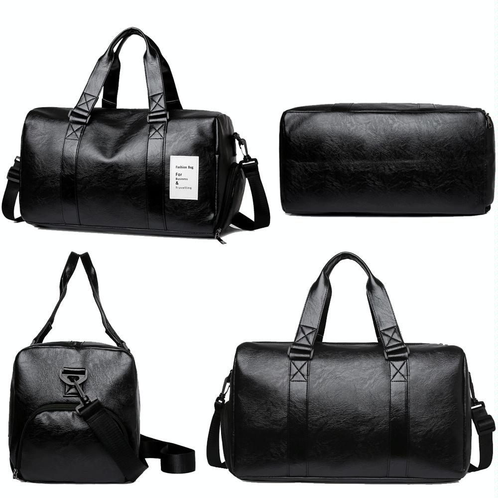 Compact Travel Bag with Shoe Storage - Black - Glam Warehouse